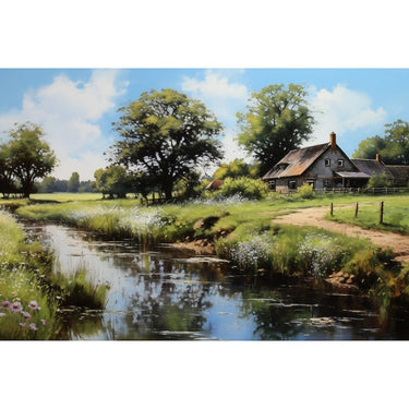 English Countryside Oil Canvas